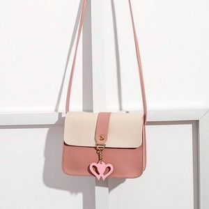Heart Charm Crossbody Bag